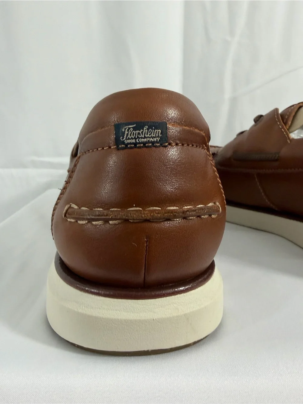 NWT Florsheim Shoe Co. Men's Size 11 Brown Leather Boat Shoes